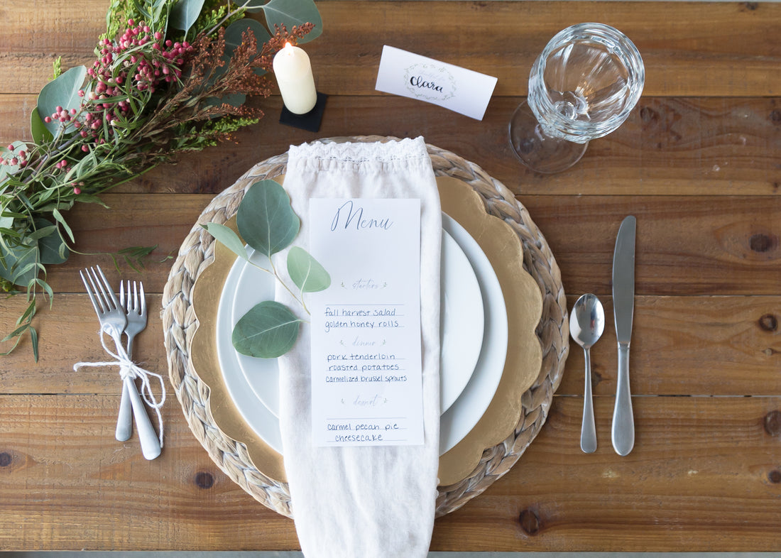 Company is Coming | Free Thanksgiving Menu + Place Card Download
