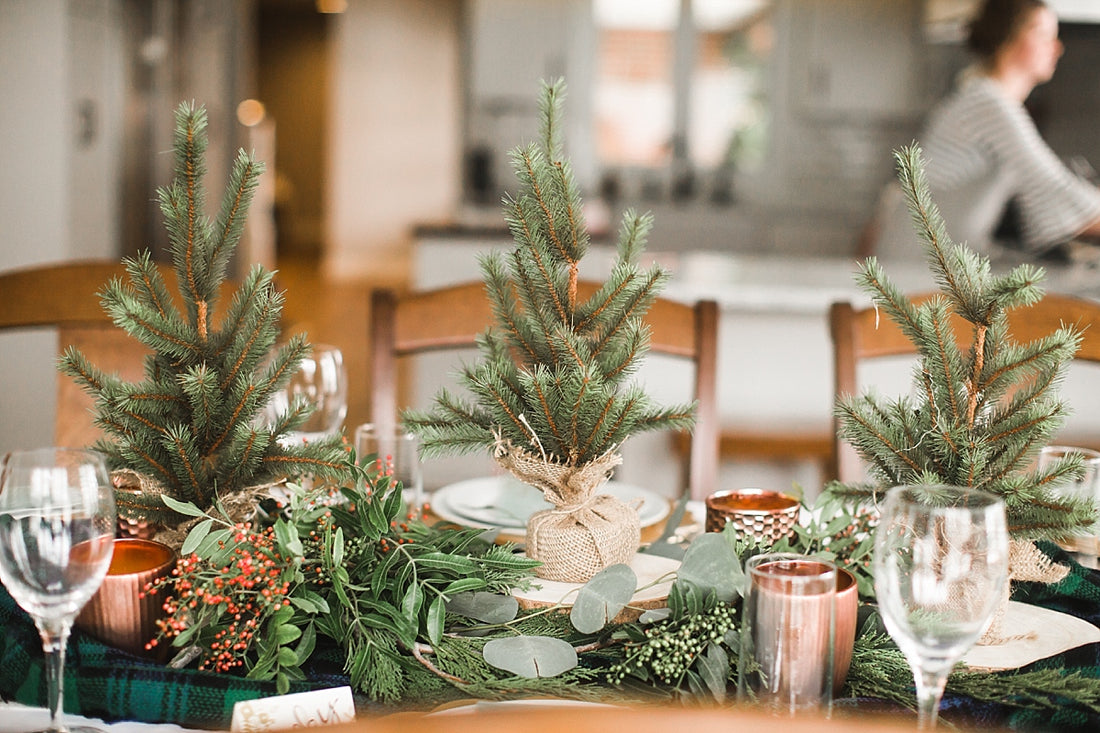 Cozy tablescape for hosting a holiday party