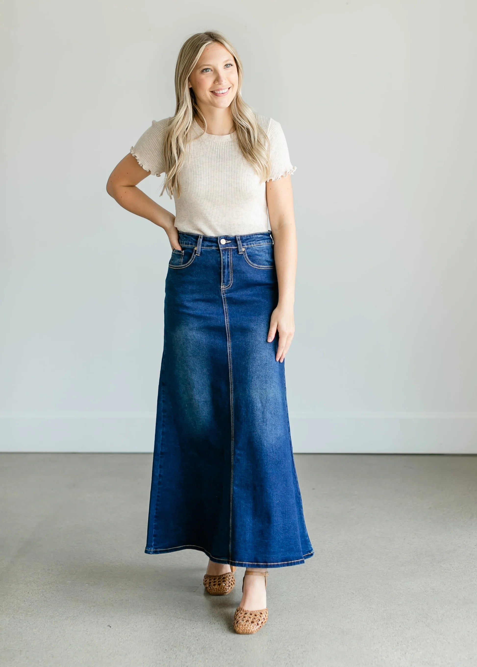 Styling Your Denim Maxi Skirt Year-Round – Inherit Co.