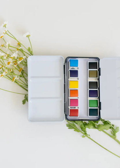 12 Color Mini-Travel Watercolor Paint Palette Gifts