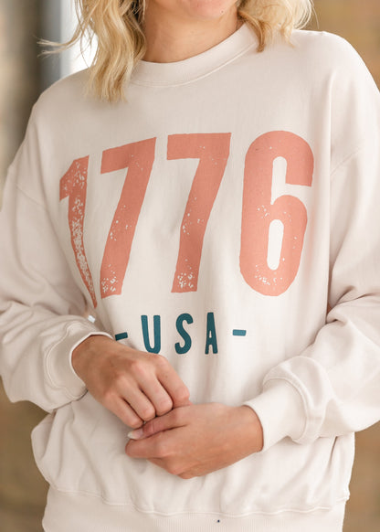 1776 Graphic Crewneck Sweatshirt FF Tops