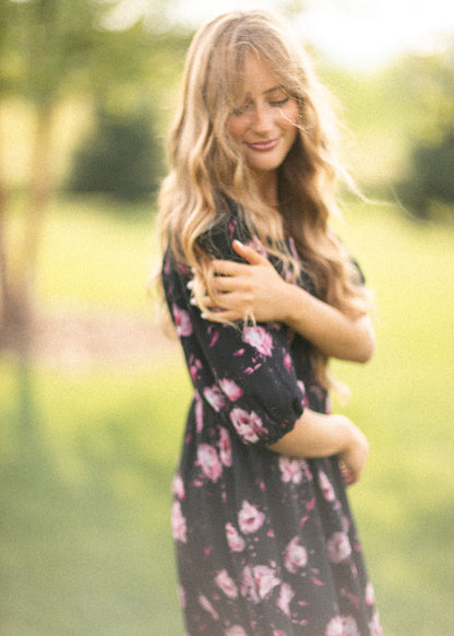 Kayleen Pink Floral Maxi Dress