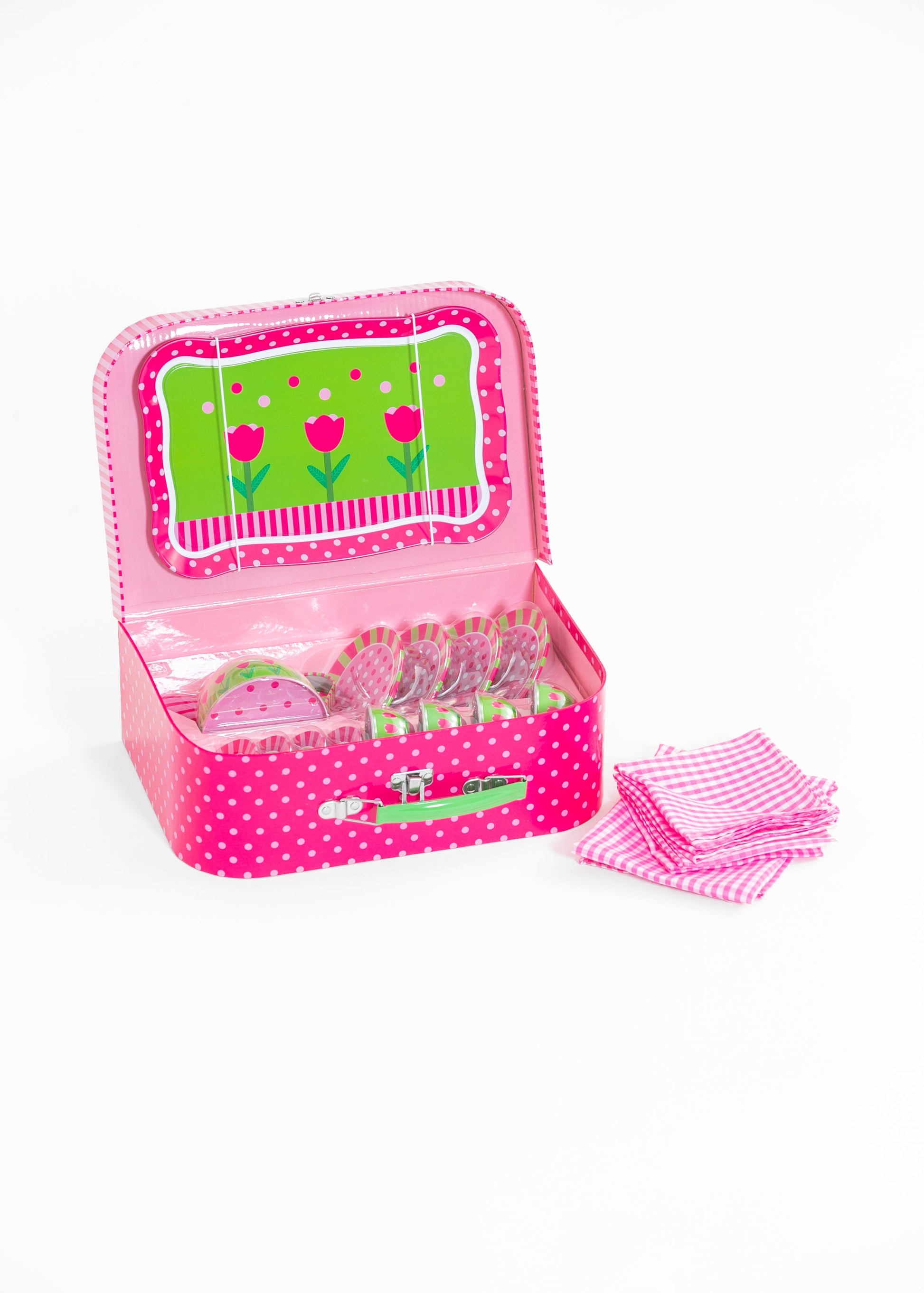 20-Piece Take-Along Tin Tea Set for Kids Gifts