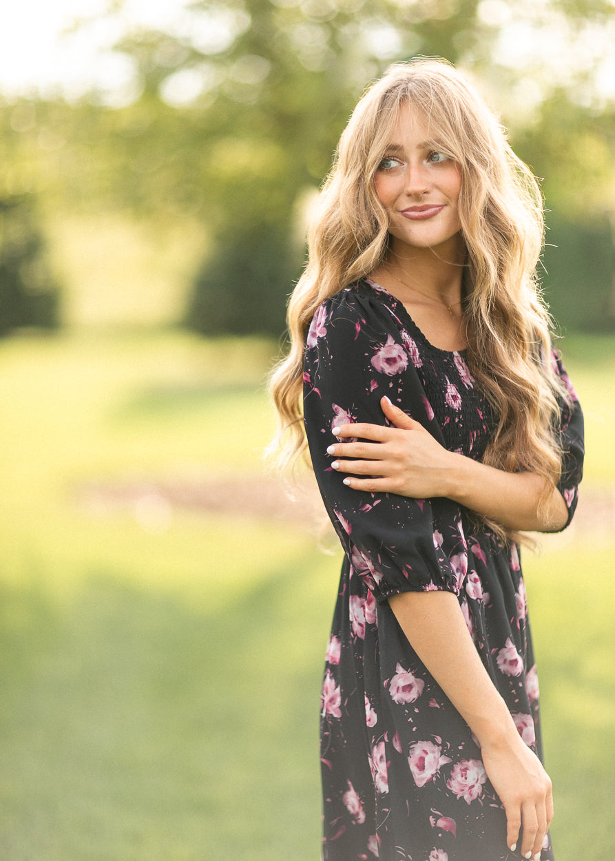 Kayleen Pink Floral Maxi Dress