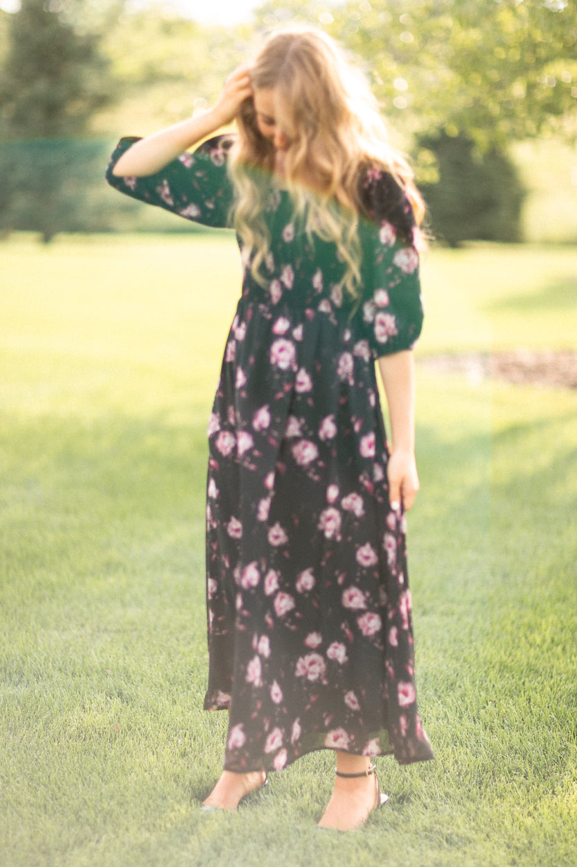 Kayleen Pink Floral Maxi Dress