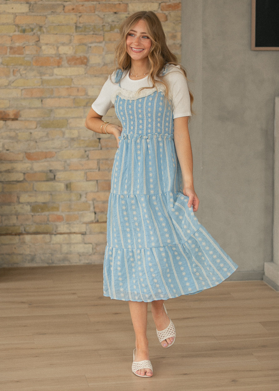 Aubriella Lace Trim Maxi Dress