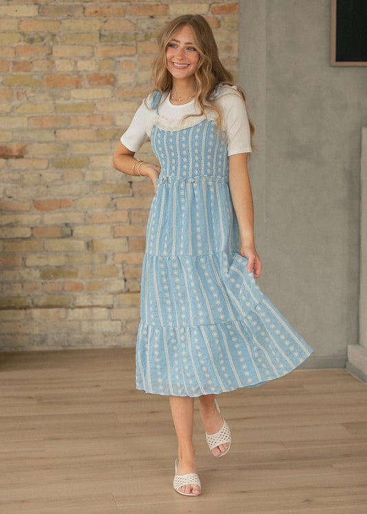 Aubriella Lace Trim Maxi Dress
