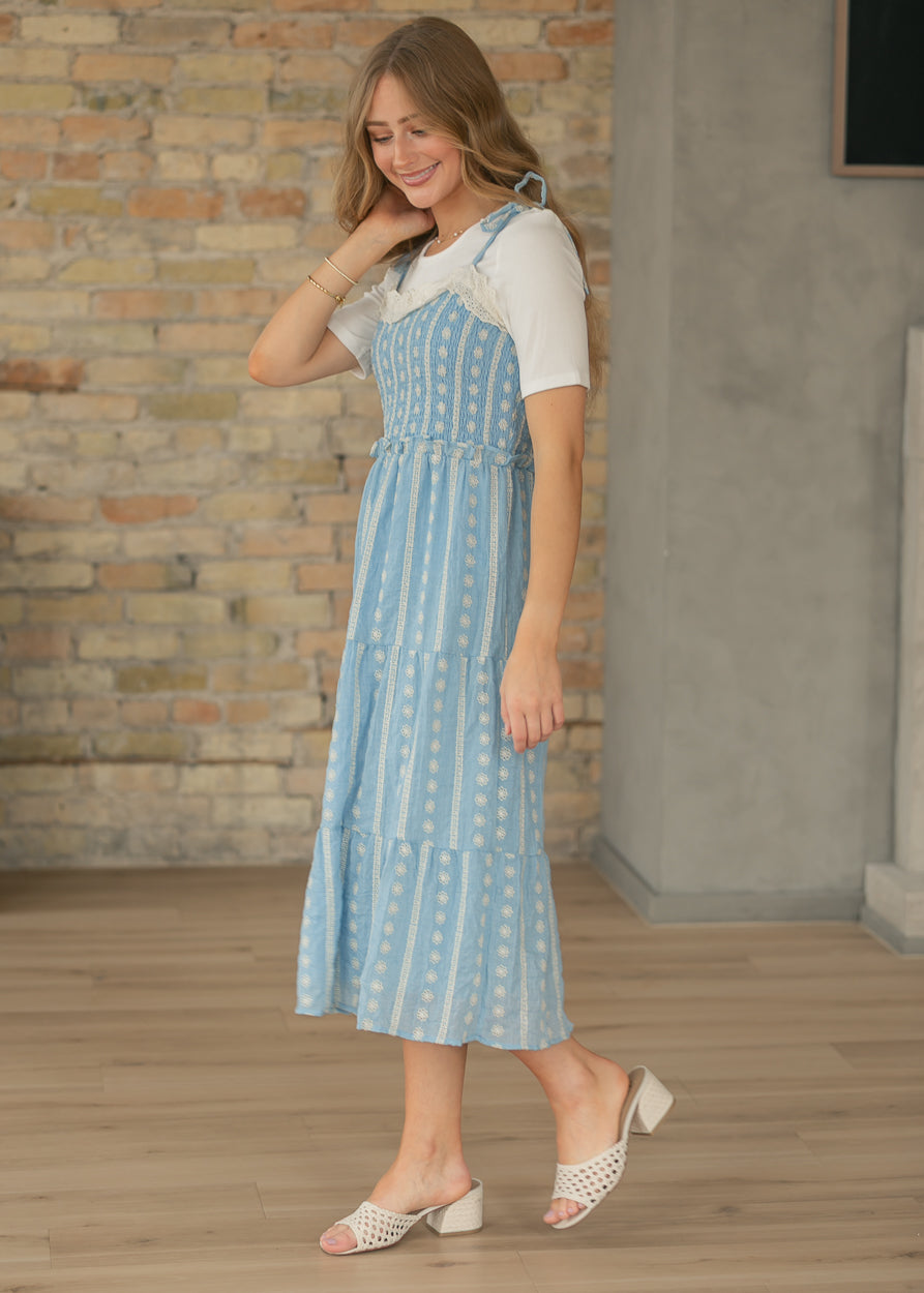 Aubriella Lace Trim Maxi Dress
