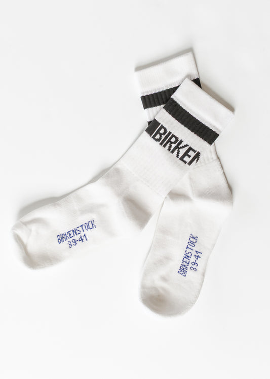 Birkenstock® Women's Cotton Crew Black Stripe Socks