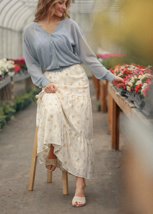 Tiered Boho Maxi Skirt