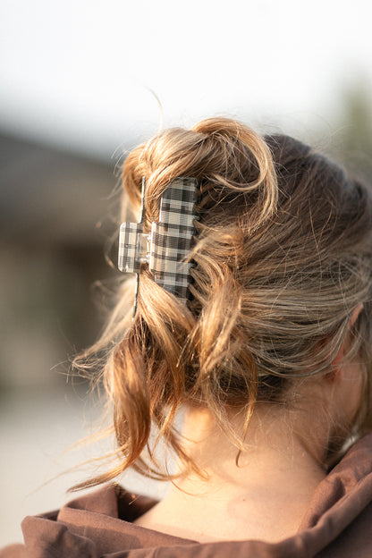 Plaid Claw Clip