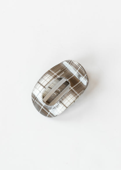 Gray Plaid Flat lay Claw Clip