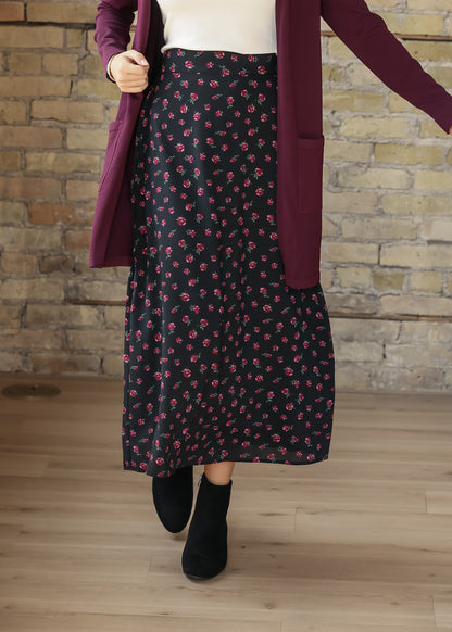Braylyn Pink Floral Maxi Skirt
