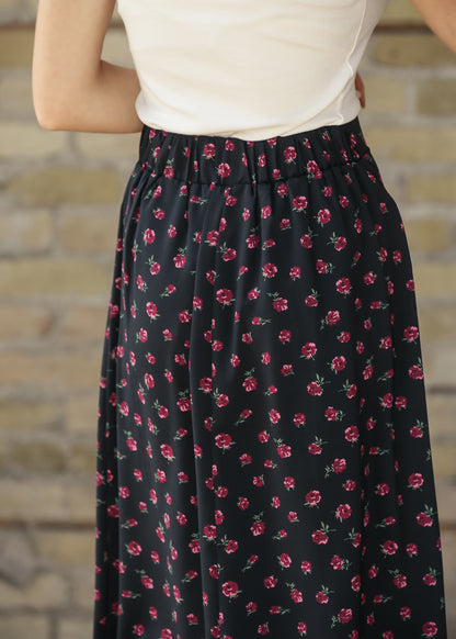 Braylyn Pink Floral Maxi Skirt