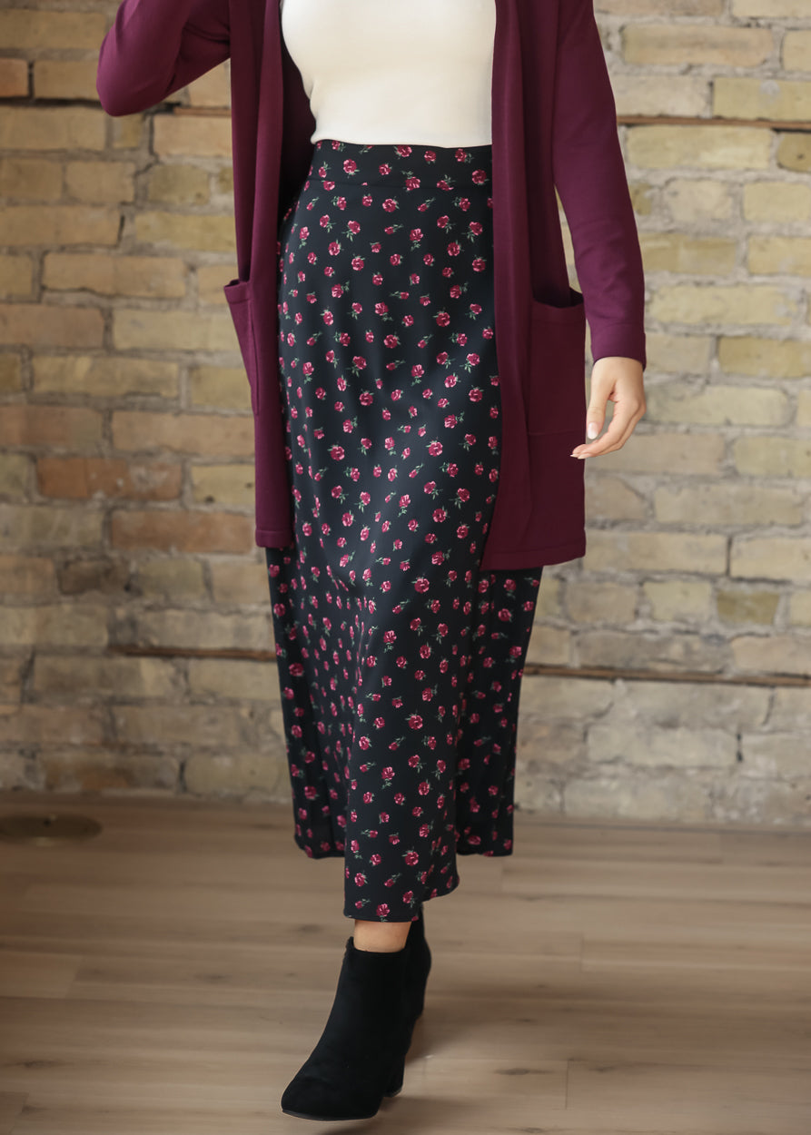 Braylyn Pink Floral Maxi Skirt