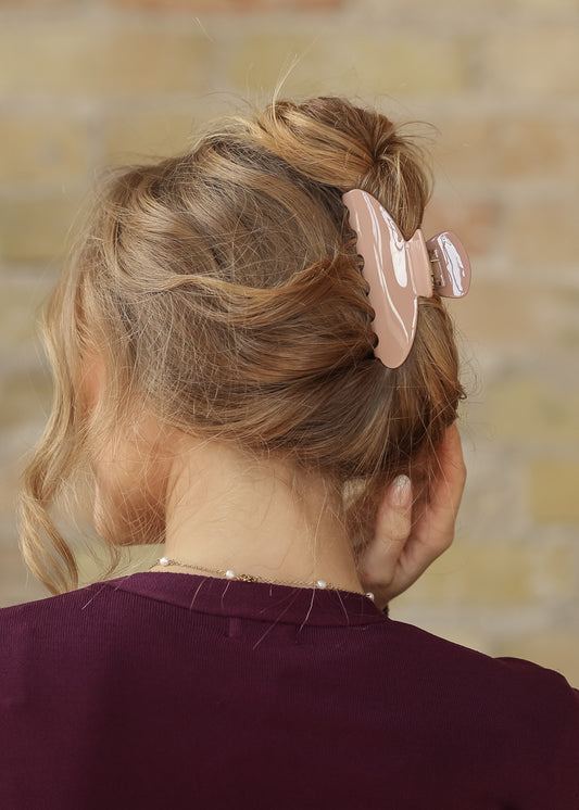 Simple Dusty Rose Claw Clip