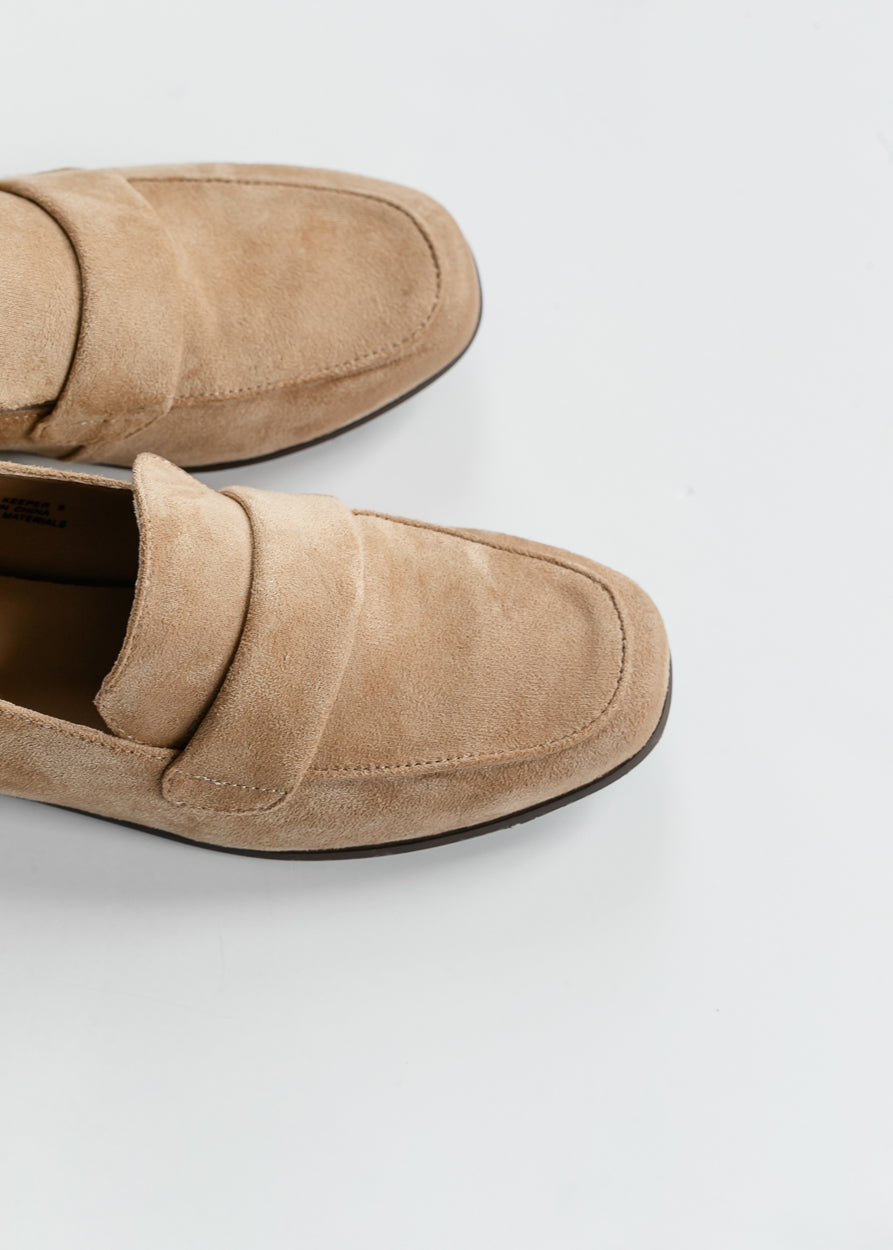 Camel Faux Suede Loafer