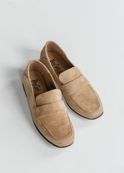 Camel Faux Suede Loafer