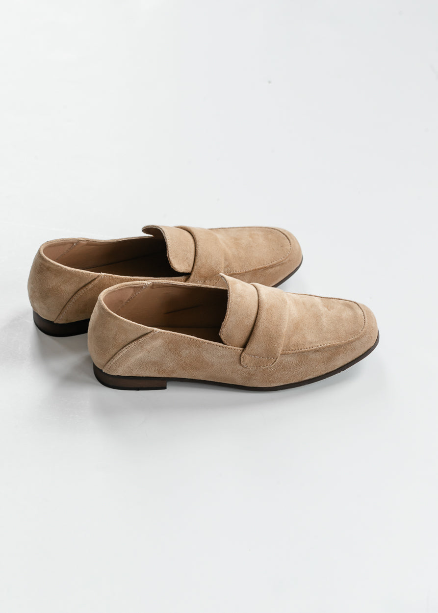 Camel Faux Suede Loafer