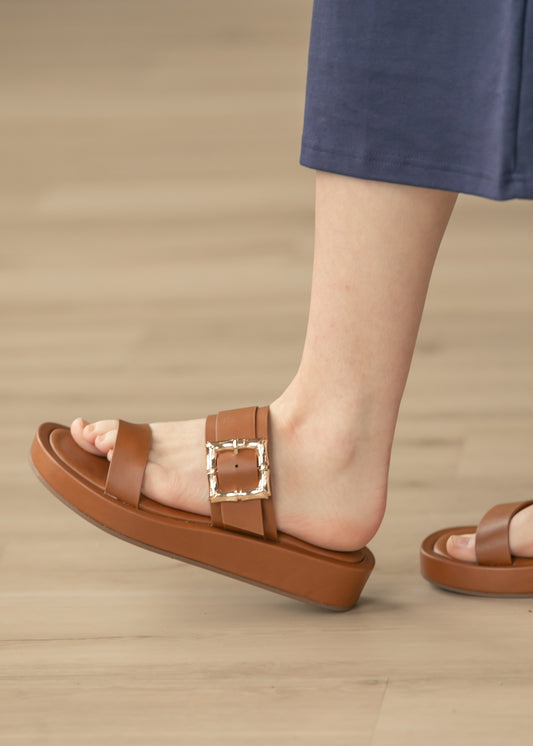 Chunky Double Strap Platform Sandals