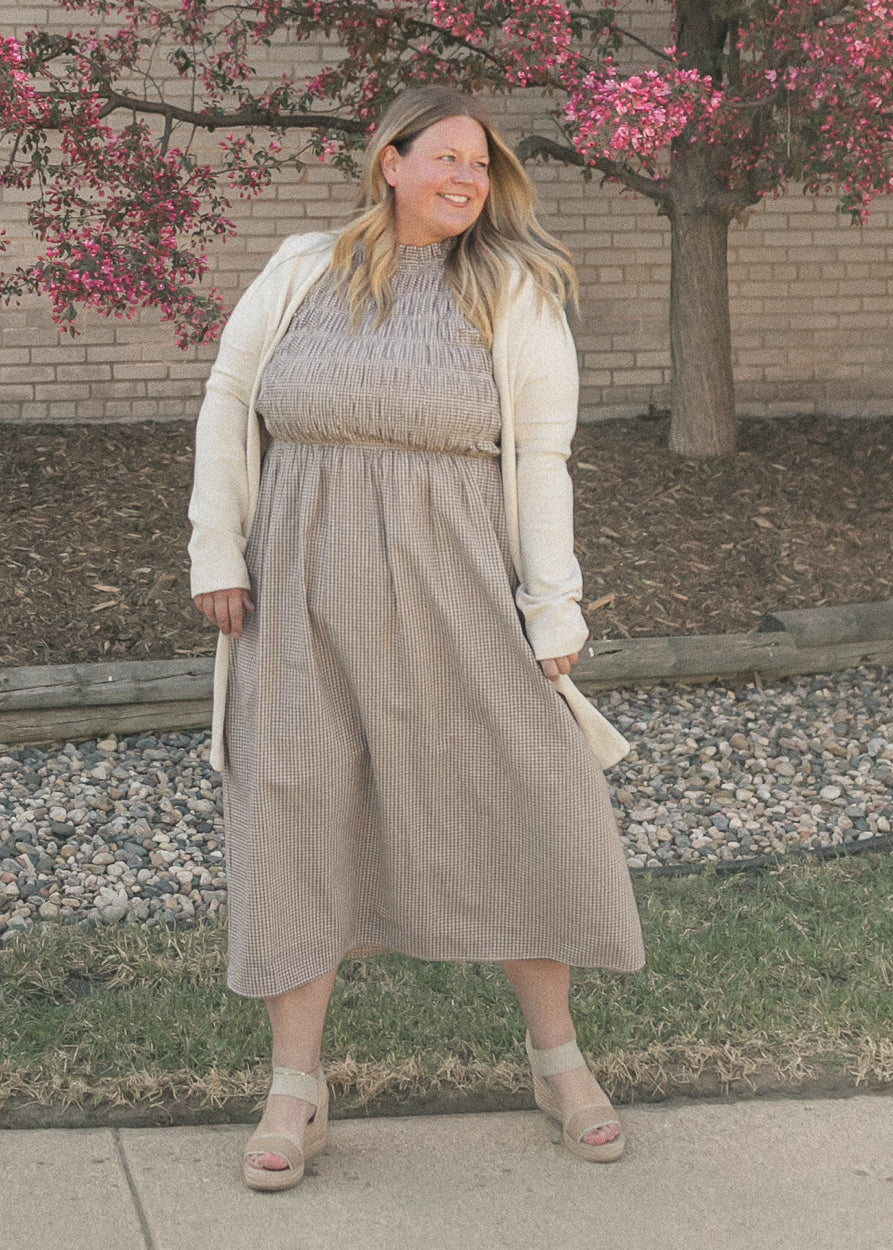 Clover Gingham Sleeveless Maxi Dress