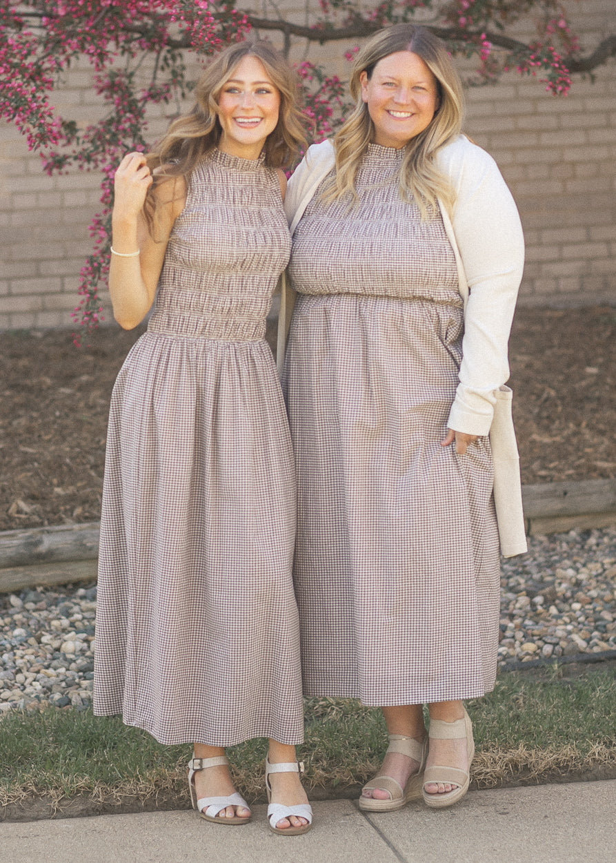 Clover Gingham Sleeveless Maxi Dress