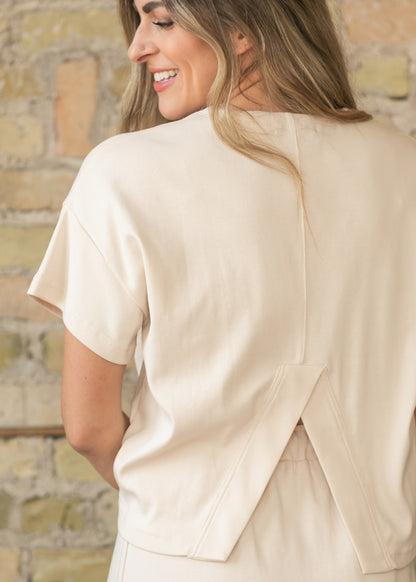 Cream Knit Top & Skirt Set FF Tops