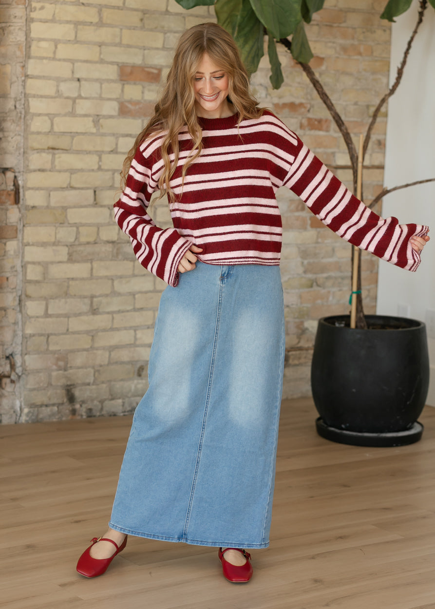 Stella Denim Maxi Skirt