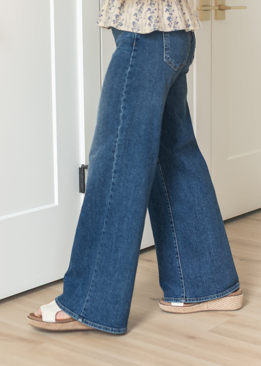 Dark Wash Wide Leg Jeans