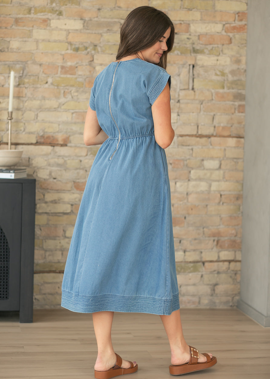 cap sleeve a line midi dress Adrianna Papell Floral Chiffon A-line Midi Dress With Cap Sleeves main image 1