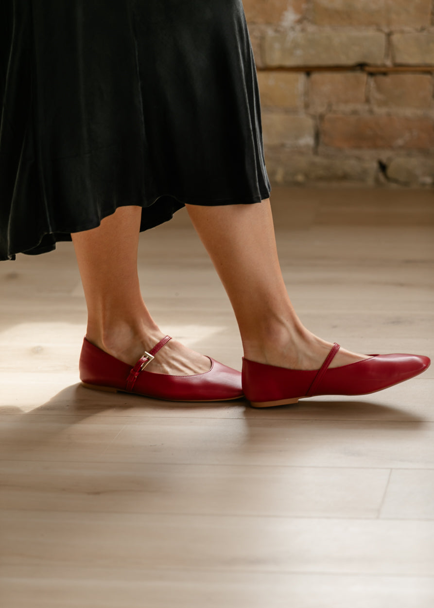 Dolce Vita® Fabes Dark Red Mary Jane Flats