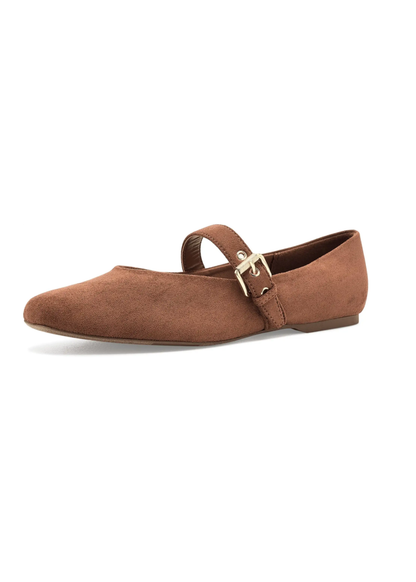 Dolce Vita® Mulaney Chestnut Faux Suede Mary Jane Flats