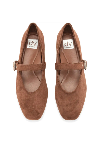 Dolce Vita® Mulaney Chestnut Faux Suede Mary Jane Flats