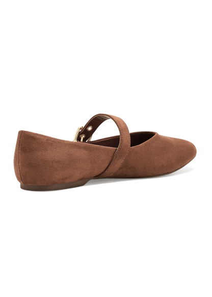 Dolce Vita® Mulaney Chestnut Faux Suede Mary Jane Flats