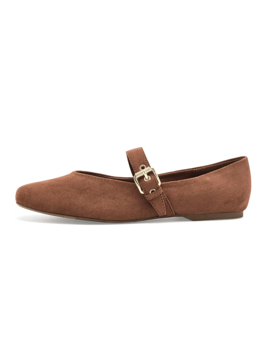 Dolce Vita® Mulaney Chestnut Faux Suede Mary Jane Flats