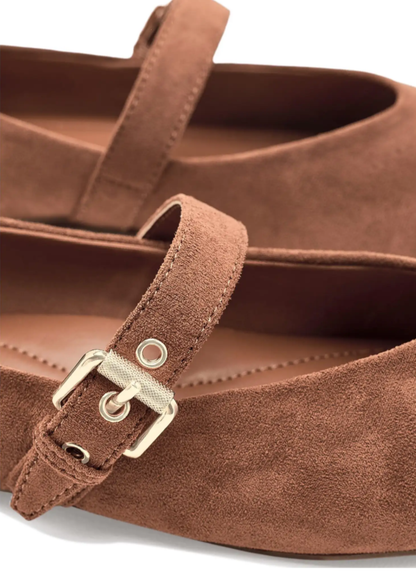 Dolce Vita® Mulaney Chestnut Faux Suede Mary Jane Flats