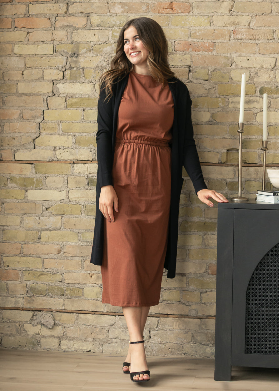 Essential Black Long + Soft Cardigan