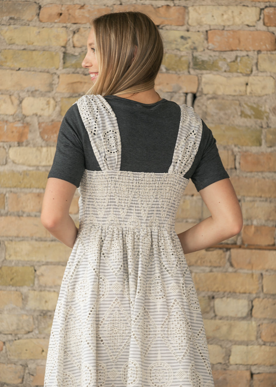 Essential Charcoal Ribbed Half Sleeve Tee
