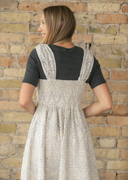 Essential Charcoal Ribbed Half Sleeve Tee
