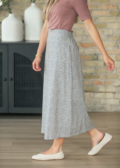 Braylyn Berry Floral Midi Skirt