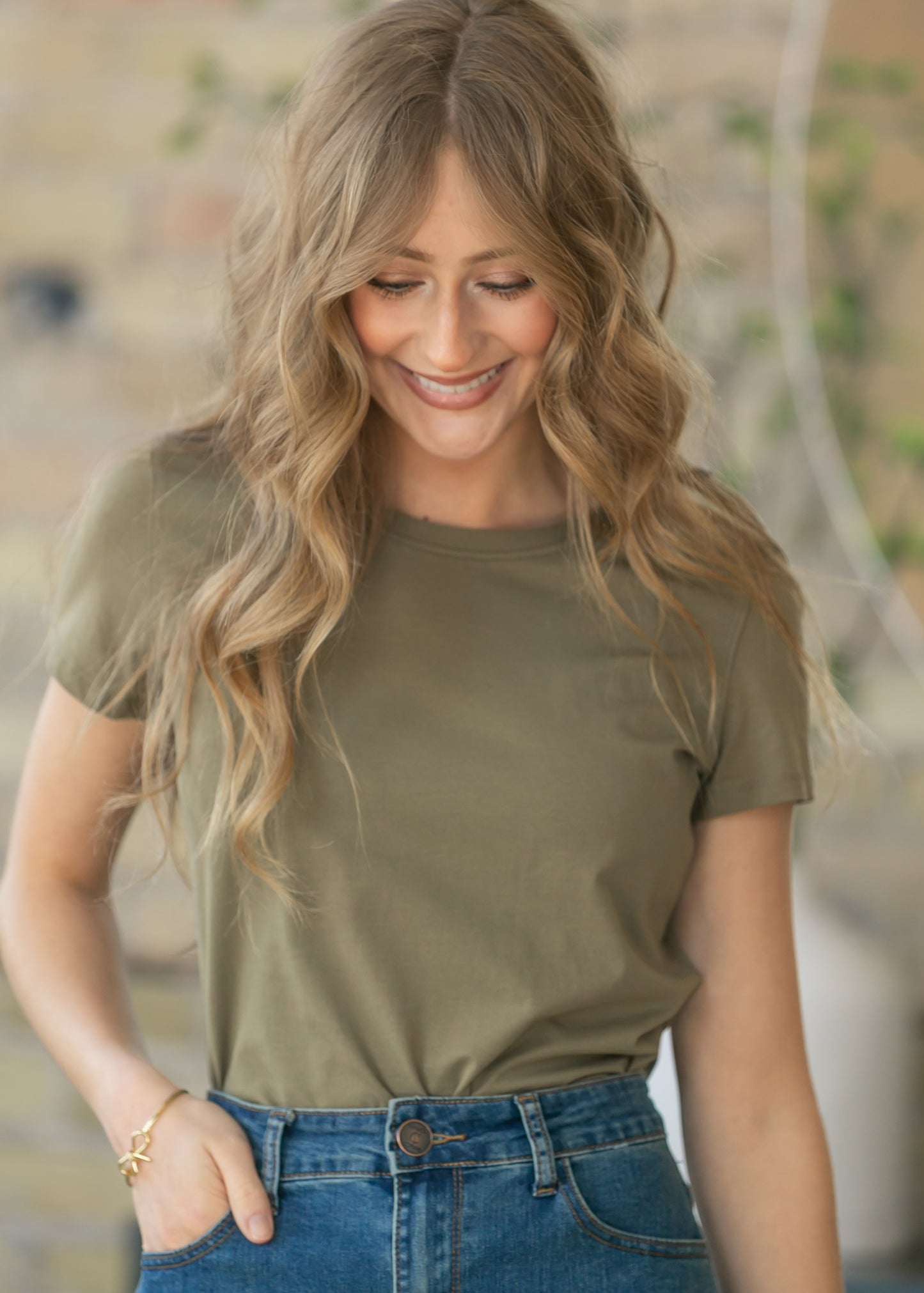 Essential Olive Crew Basic T-shirt