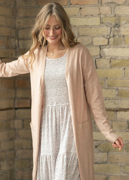 Essential Pink Long + Soft Cardigan