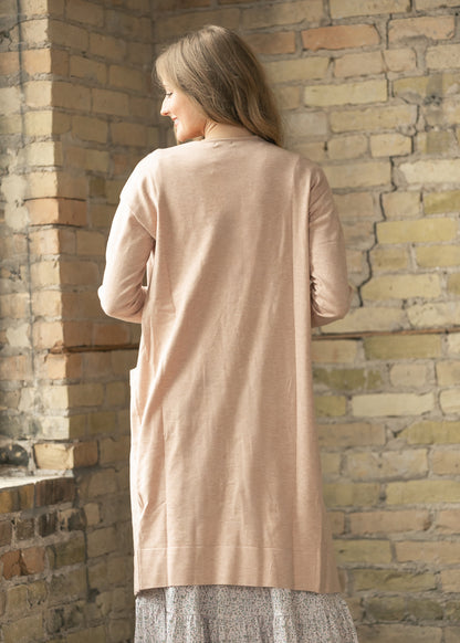 Essential Pink Long + Soft Cardigan