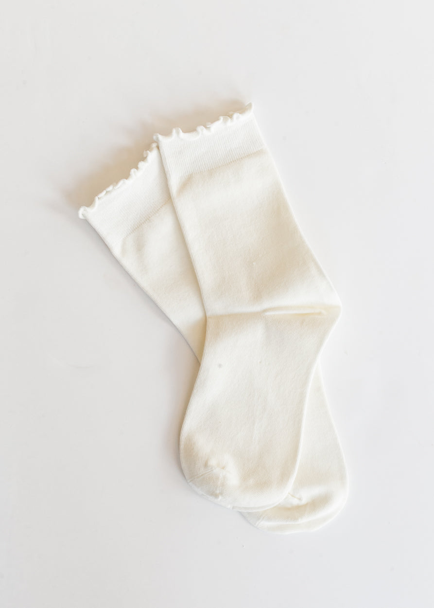 Everyday Cream Neutral Crew Socks