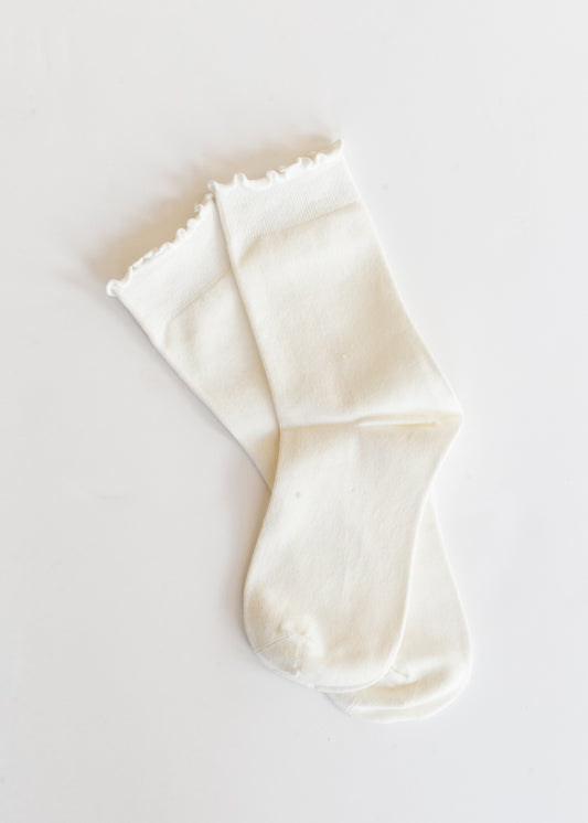 Everyday Cream Neutral Crew Socks