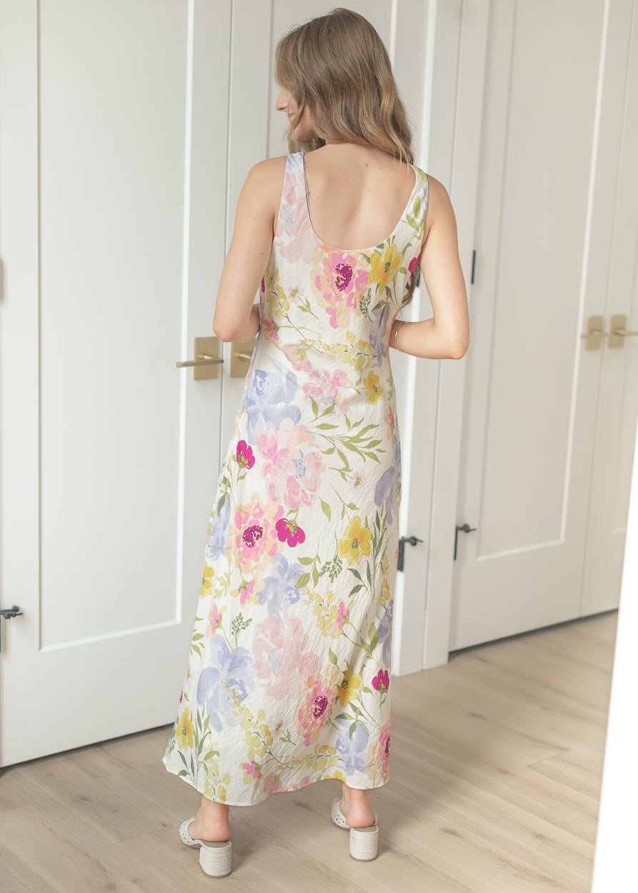 Floral Cowl Neck Maxi Dress