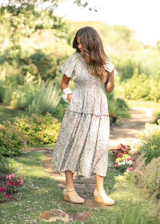 fall midi dresses with sleeves Shop This Comfy Dress for on Sale at Amazon Steele Puff Sleeve Midi Dress Modest Midi Dresses for Women