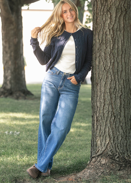 Florence Medium Wash Baggy Jean