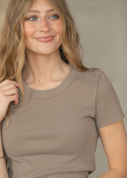 Free People® Cocoa Atlas Crew Tee