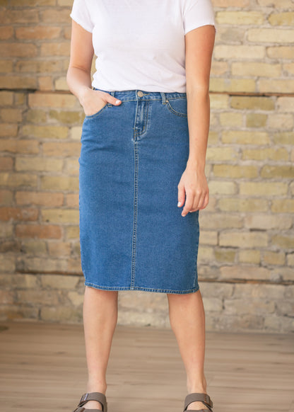 Joy Midi Denim Skirt